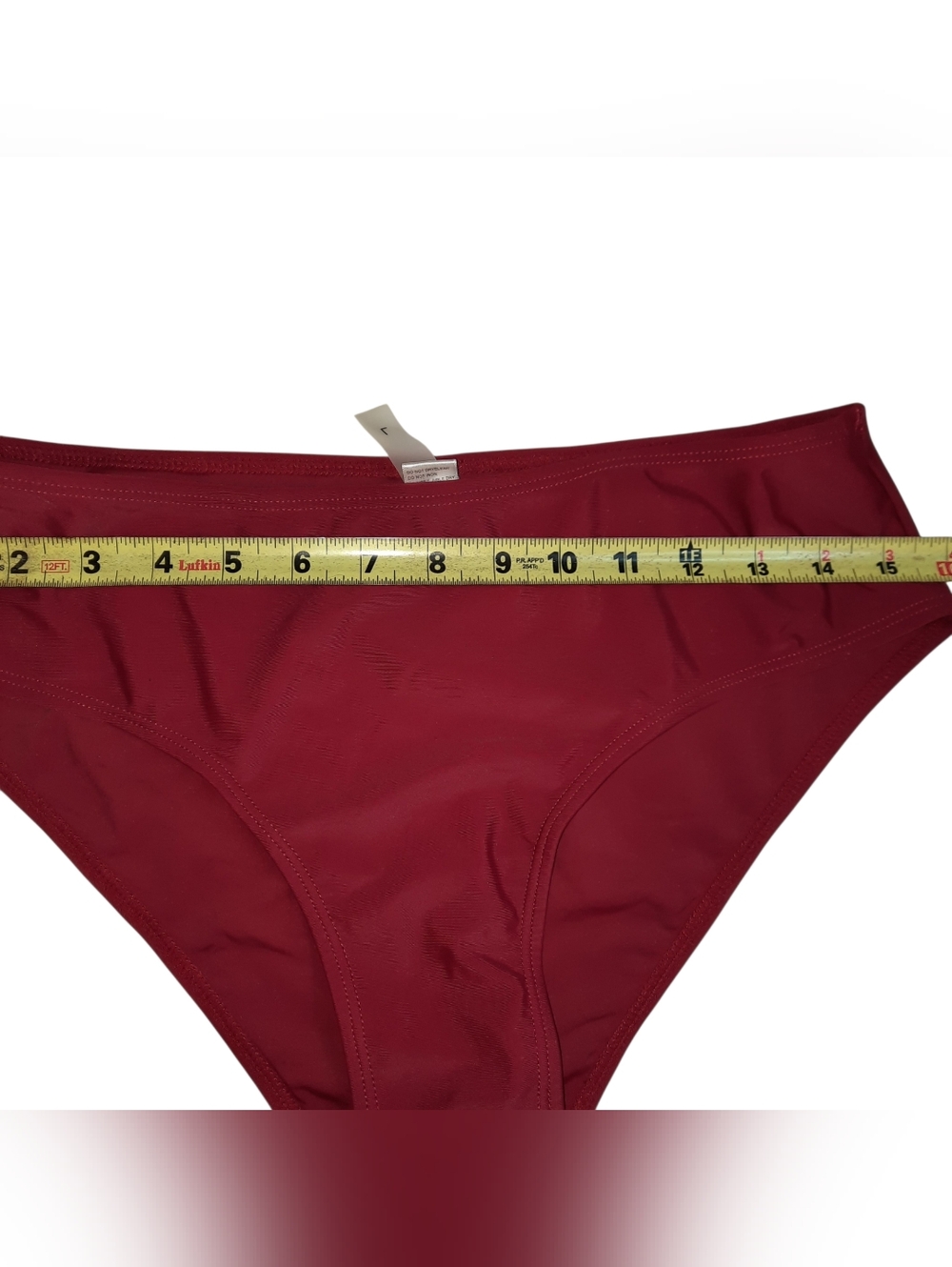 One-Shoulder Burgundy Women's Swim Bikini - Picture 11 of 13